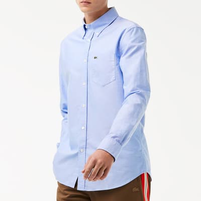 Blue Long Sleeve Branded Shirt