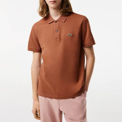 Brown Small Crest Polo Shirt