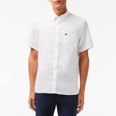 White Short Sleeve Pocket Shirt
