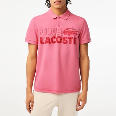 Pink/Red Club Lacoste Polo Shirt