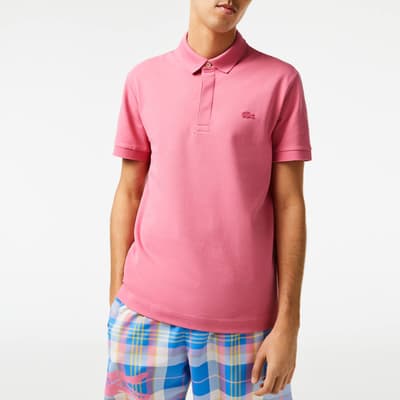 Pink Embroidered Polo Shirt