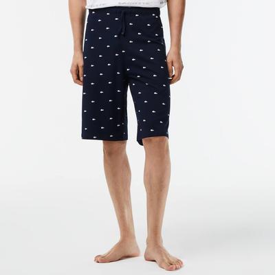 Navy/White Crocodile Print Shorts
