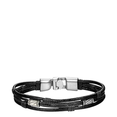 Black & Silver Rope Bracelet