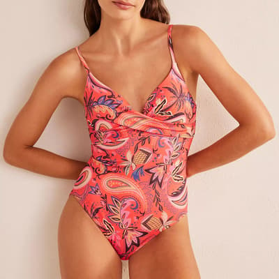 Coral Twist Support Swimsuit
