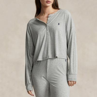 Grey Henley Top & Legging Set