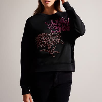 Black Genno Graphic Sweatshirt