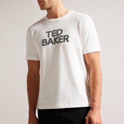 White Kenedy Logo Graphic T-Shirt