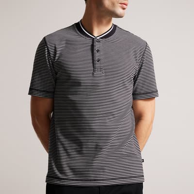 Grey Stripe Garnerr Polo Shirt
