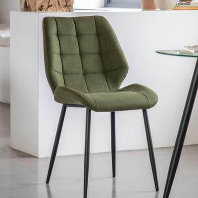 Campbell Dining Chair Bottle Green , Set of 2
