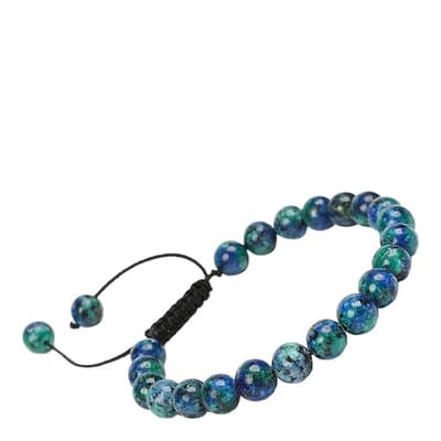 Multi Blue Adjustable Gemstone Bracelet