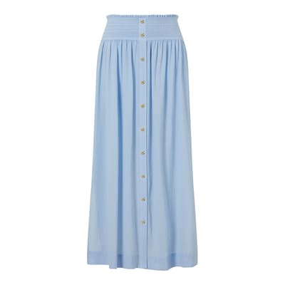Blue Smocked Skirt