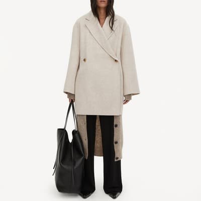 Sand Ayvia Double Breasted Wool Coat