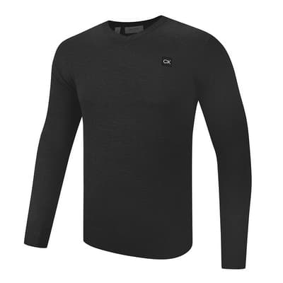 Black Calvin Klein V Neck Sweatshirt