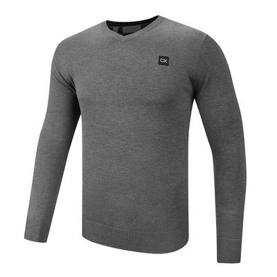 Charcoal Calvin Klein Lightweight V Neck Sweater