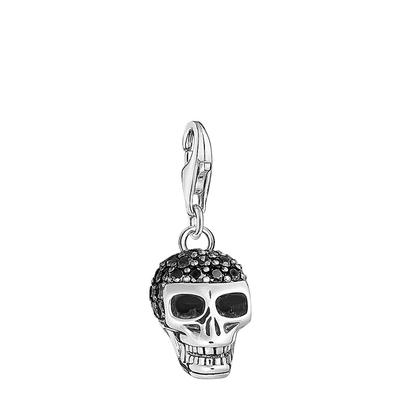 925 Sterling Silver Skull Pave Pendant