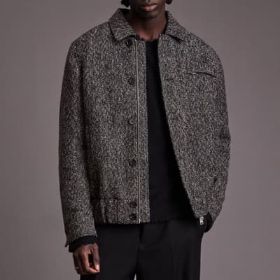 Charcoal Bartley Tweed Wool Blend Jacket