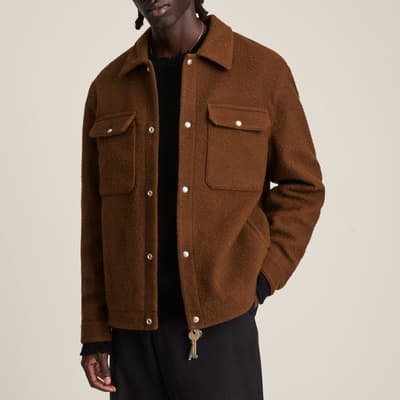 Brown Minard Wool Blend Jacket