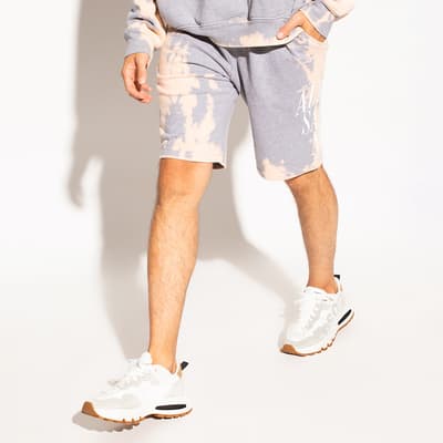 Grey/Pink Marble Merger Shorts