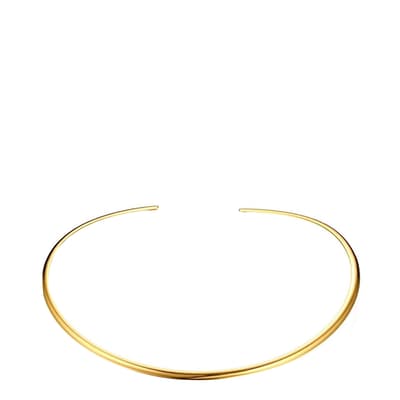 18K Gold Polished Collar Slip On Necklace