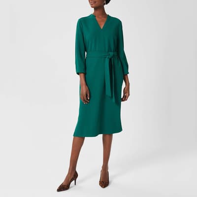 Green Kirsty Belted Dress