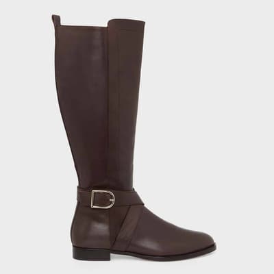 Dark Brown Lisette Knee High Leather Boots