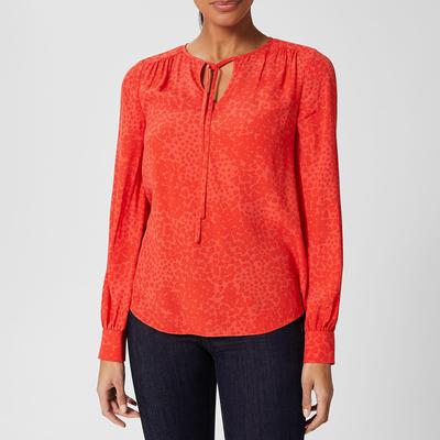 Red Alison Animal Print Blouse