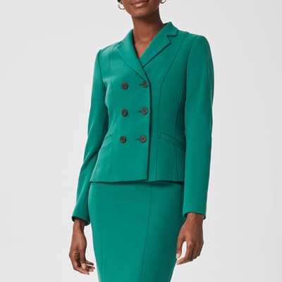 Green Beatrice Double Breasted Jacket