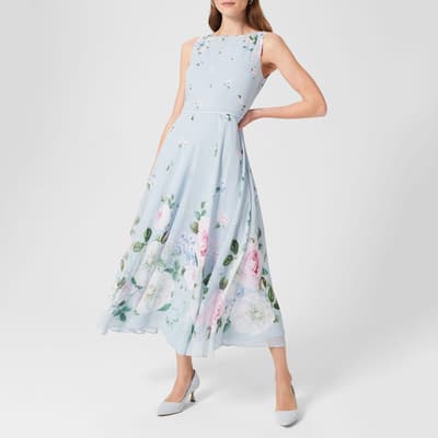 Blue Carly Floral Dress