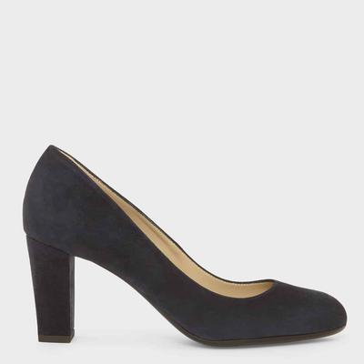 Navy Sonia Suede Court Heels