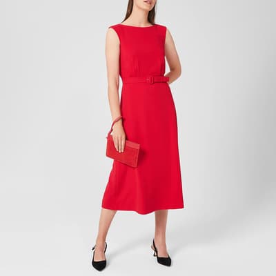 Red Eloise Crepe Dress