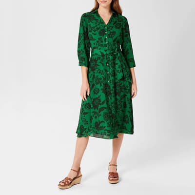 Green Dalia Printed Dress