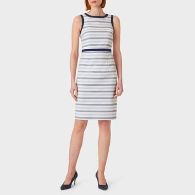 White/Blue Stripe Marianna Dress