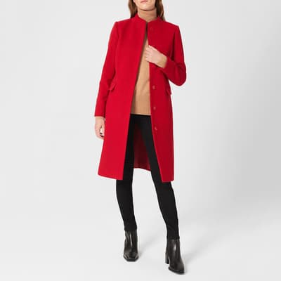 Red Petite Rhiannon Longline Cashmere Blend Coat