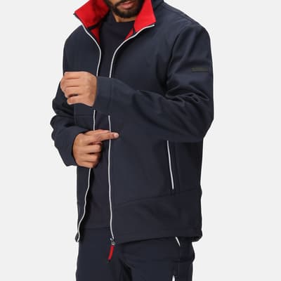 Navy Dendrick Softshell Weatherproof Jacket