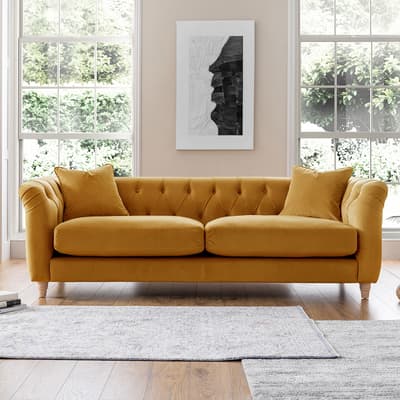The Soho Large Sofa, Velvet Ochre