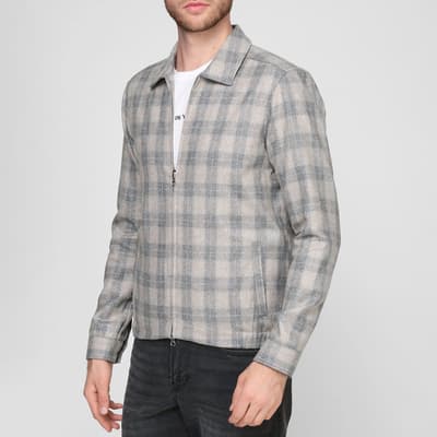 Grey/Multi Wool Check Overshirt