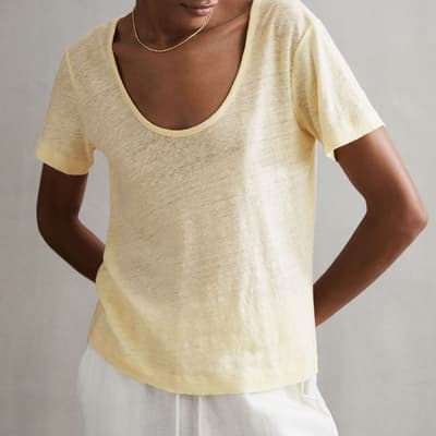 Yellow Frances Scoop Neck T-Shirt