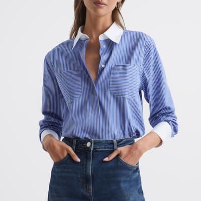 Blue Grace Stripe Long Sleeve Shirt