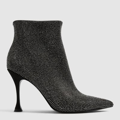 Black Clement Diamante Heeled Boots
