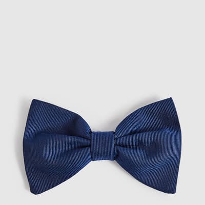 Navy Boyle Ribbed Bow Tie