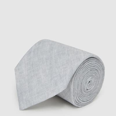Grey Lazzaro Pattern Linen Tie
