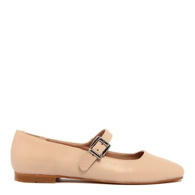 Nude Buckle Mary Jane Shoes
