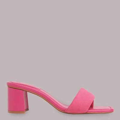 Pink Marie Slip On Leather Mules