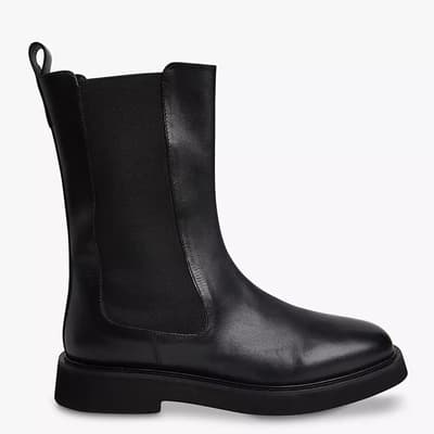 Black Newbury Leather Chelsea Boots