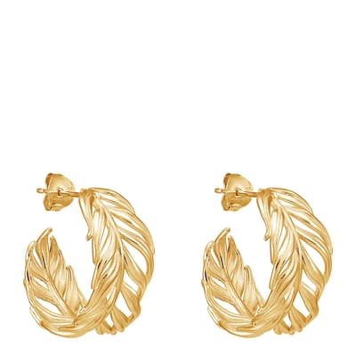 Gold 20mm Angel Feather Hoops