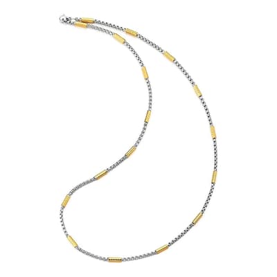 18K Gold Two Tone Chain Necklace