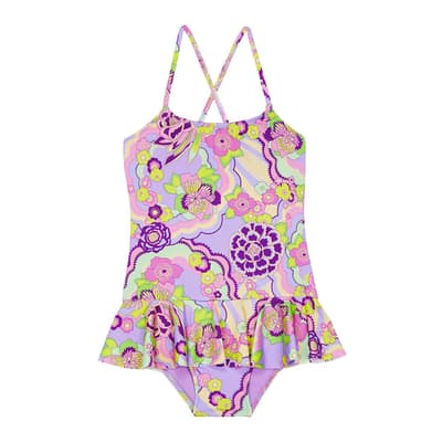 Girls' Swimwear Rainbow Flowers