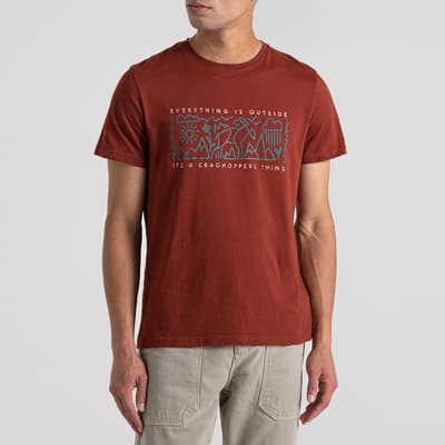 Red Lucent Short Sleeved Cotton T-Shirt