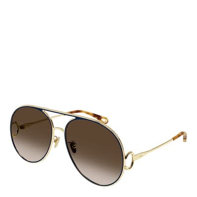 Women's Gold Chloe Sunglasses 61mm