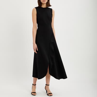 Black Asymmetric Flare Dress